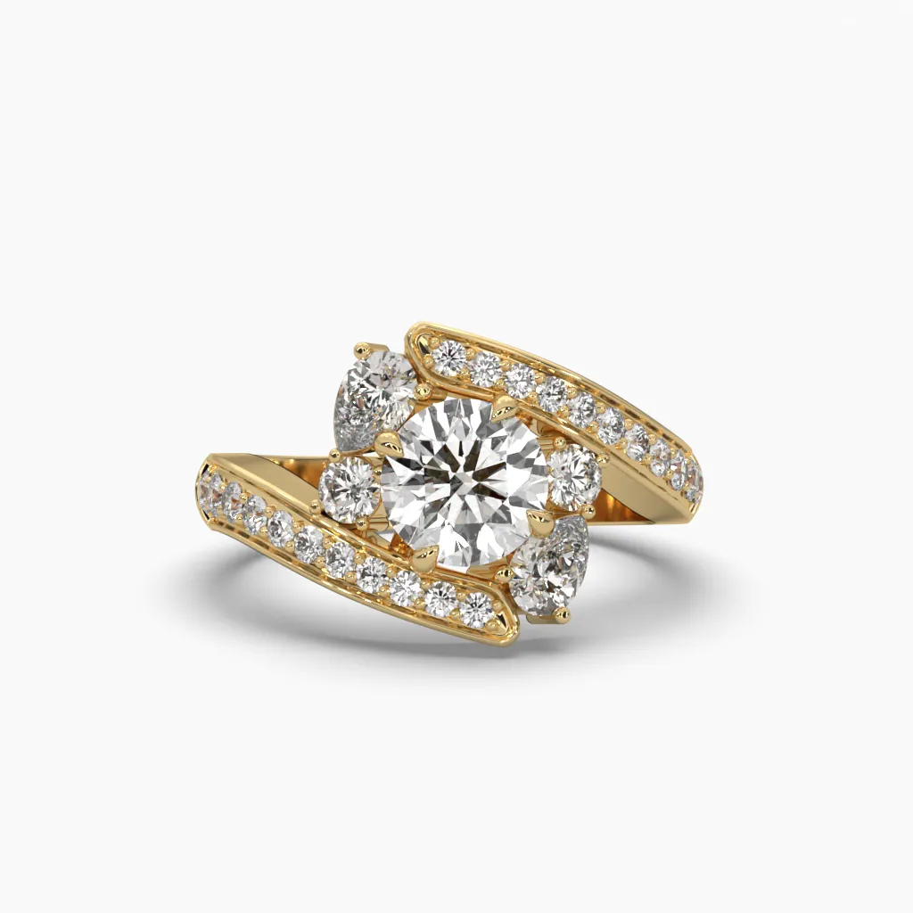 anillooro amarillo 14k con circonias