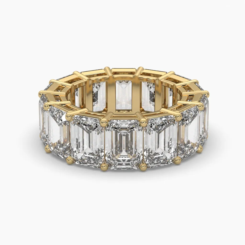 Churumbela oro amarillo 14K con circonias corte esmelda.