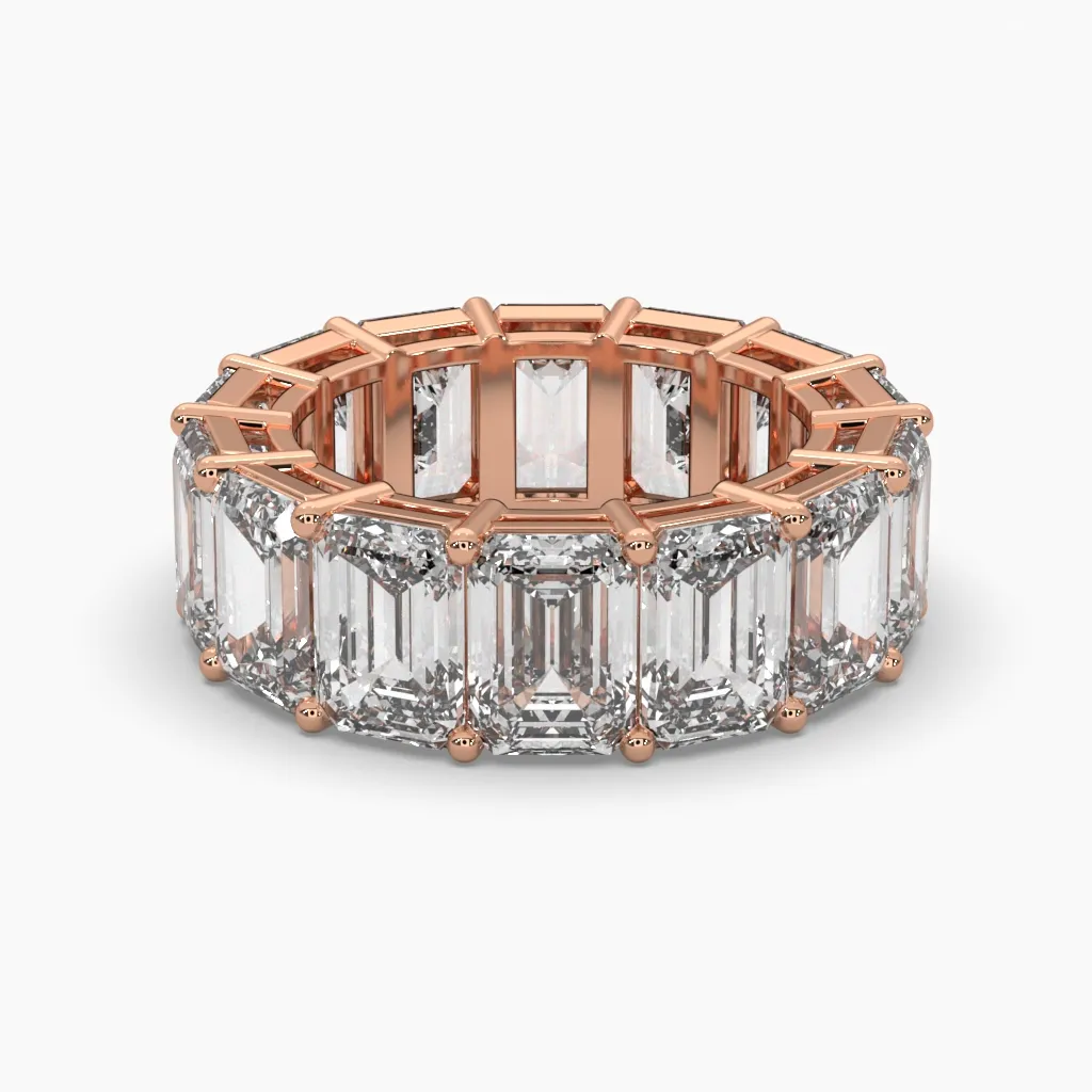 Churumbela oro rosa 14K con circonias corte esmelda.
