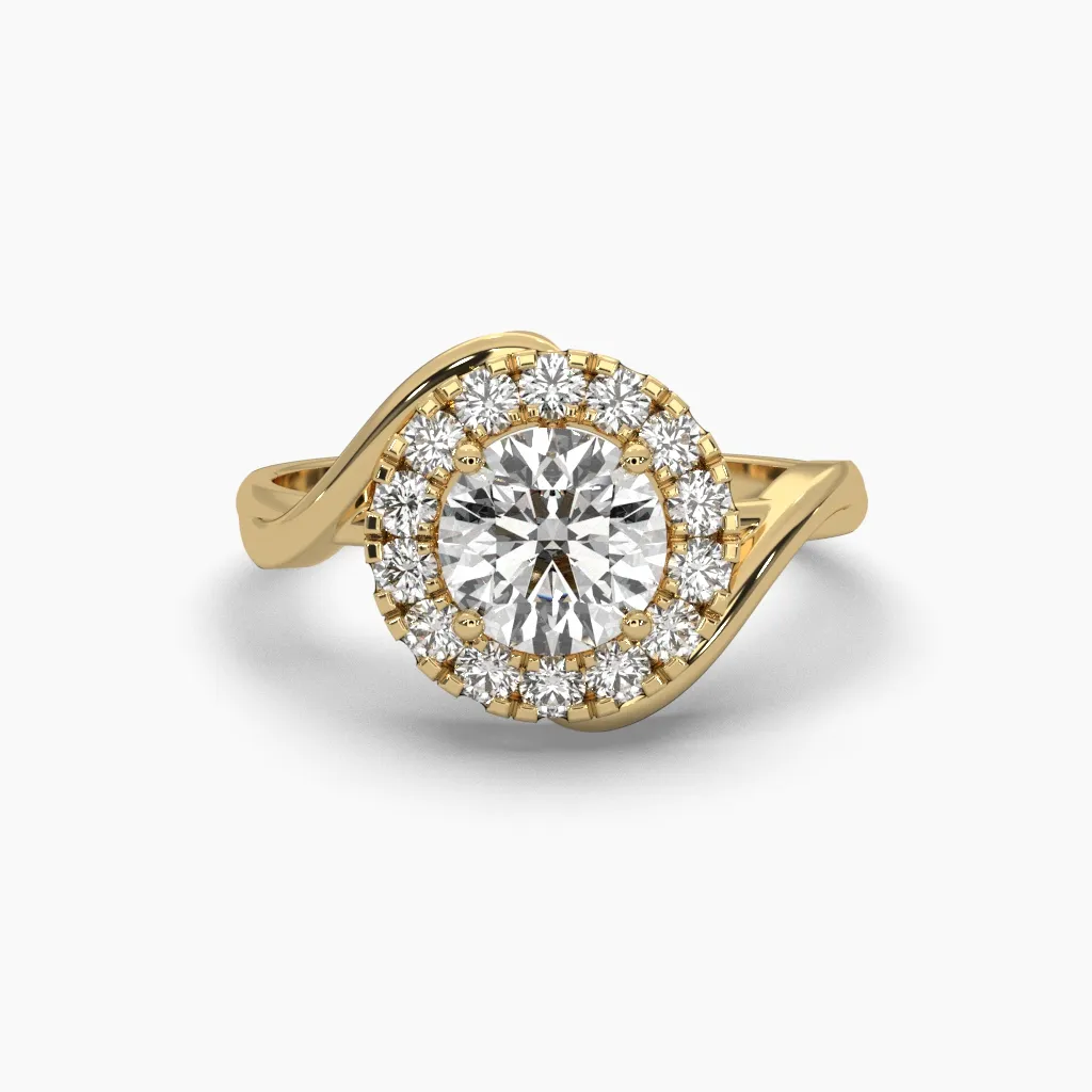 Anillo oro amarillo 14k con circonias