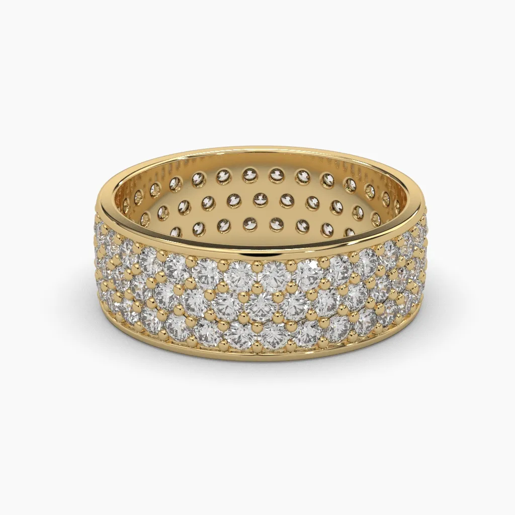Argolla oro amarillo 14K con incrustaciones de circonia.