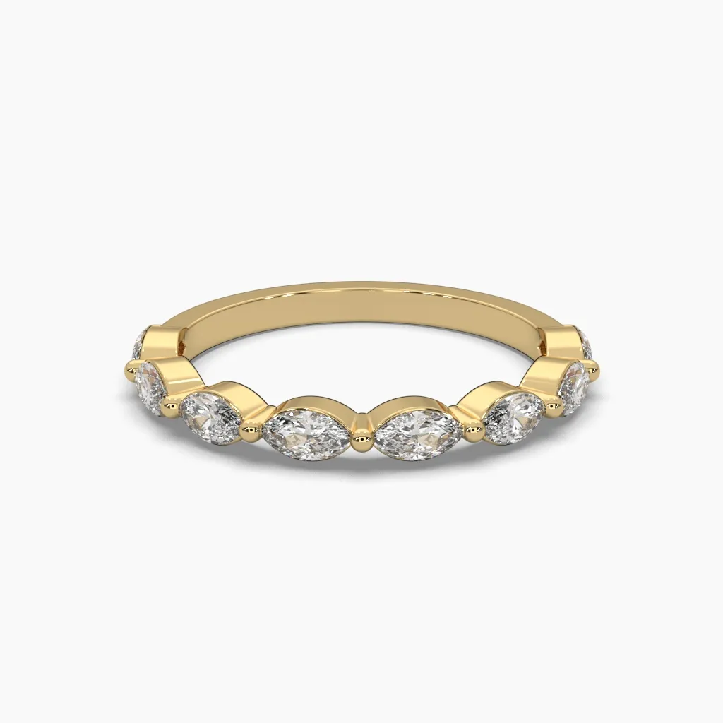 Churumbela oro amarillo 14k con circonias marquiz.
