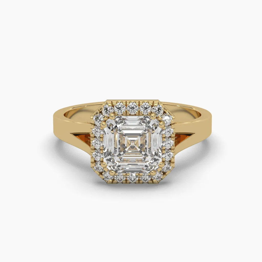 Anillo oro amarillo 14k con monzonitas.